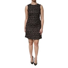 DOLCE & GABBANA Dress Multicolor SleevelessMini Tweed A-line IT38/US4/XS 1500usd