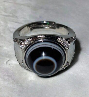 Banded Agate Ring, Agate Stone Ring, Religious Jewelry, Unique Ring, Handmade