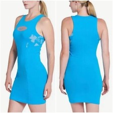Nike Women's Sportswear Icon Clash Tank Dress In Blue Size M