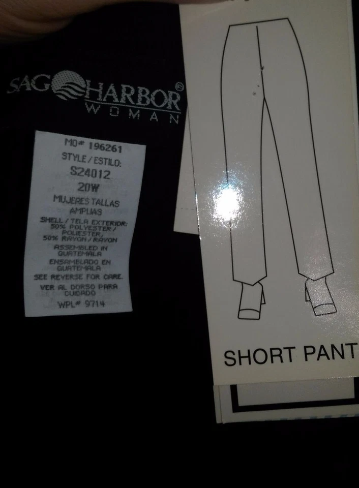 Pantalones cortos Sag Harbor para mujer talla 20W azules NUEVO Foto 2 de 3