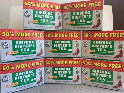 KINGS GINSENG DIETERS TEA - SUPER STRENGTH - 8 tea boxes - Image 1 of 3