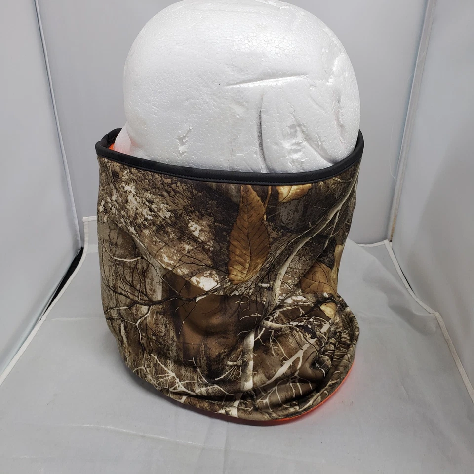 Huntworth Neck Gaiter Camo Outdoor Hunting Water Repellent Reversible orange - Image 2 of 4