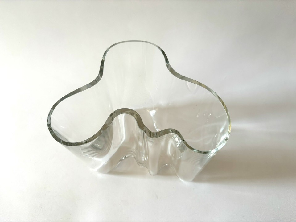 Alvar Aalto Savoy Vase Iittala Finland Large Clear Art Glass Vase eBay