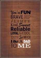 Designer Greetings Fun Brave Hip Awesome Like a Dad Father's Day Card