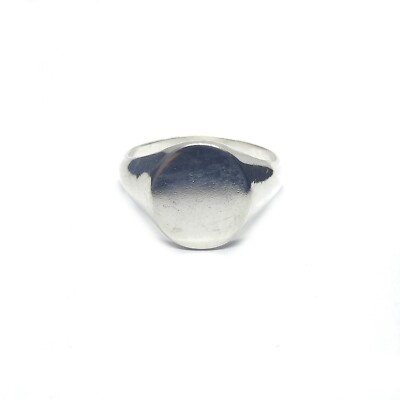 Individuell graviert Sterling Silber Siegelring Herren Ring schlicht massiv echt gestempelt 925