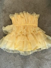 Yellow Dress With Ruffles Size, Large,  Worn Once