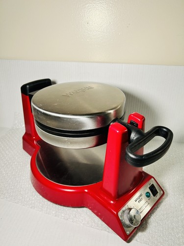 Waring PRO WMK400 Series Belgian Waffle Maker Restaurant Style Rare RED Color