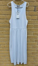 Women's Zara Cotton Sleeveless Maxi Deep Armholes Dress BNWT Size L