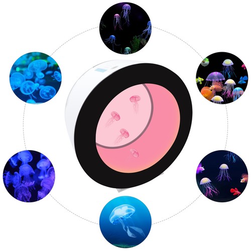 16 Light Colors LED Round Fish Tank Desktop Jellyfish Aquarium w/ Remote Control - Picture 4 of 22