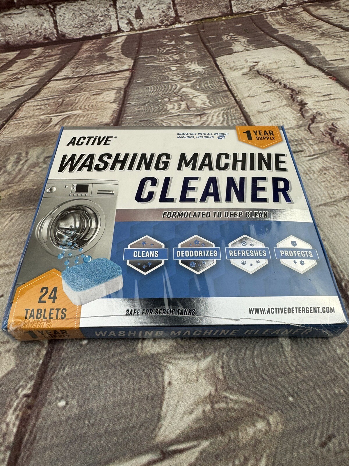 Washing Machine Cleaner Descaler 24Pack, HE Safe, EcoFriendly, 12