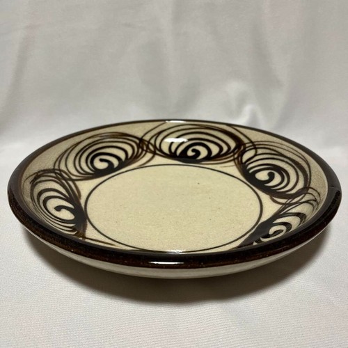 Umanome Plate Horse Eye Antique Made In Japan Seto Hongyo Kiln D 22.5 x H 4cm - Picture 2 of 6