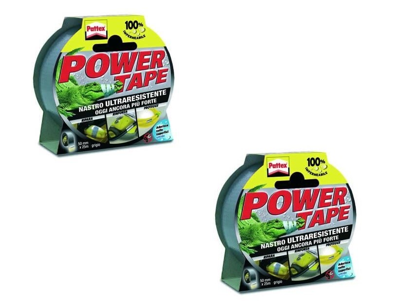 PATTEX NASTRO ADESIVO  POWER TAPE  mm.50h MT 10 GRIGIO  FER  62565 -  PEZZI 2