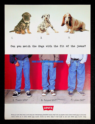 Levi's Blue Jeans Pants 505 550 560 1995 Trade Print Magazine Ad