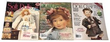 Vtg Doll Crafter  Soft Dolls Animals Magazines Lot of 3 Uncut Patterns Included