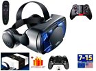3D VR Pro Headset Virtual Reality Smart Glasses Helmet 7In Lenses Smartphones