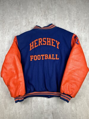 Vintage Hershey High School Trojans Football Varsity Letter Jacket
