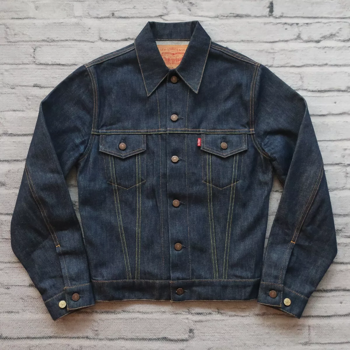 Levis LVC Type 3 70505-0124 Big E Denim Trucker Jacket Made in USA Vtg