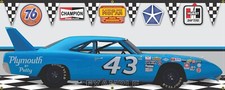 1970 PLYMOUTH SUPERBIRD ROADRUNNER PETTY BLUE CAR SCENE BANNER SIGN MURAL ART