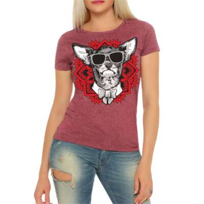 Frauen Damen T-Shirt Chihuahua Mandala Art Chihuahuas Größe XS bis 3XL Hunde Dog