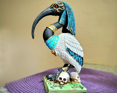 Egyptian Ibis Bird Statue, Thoth God, Book of the Dead, Egyptian Decor, Oddities