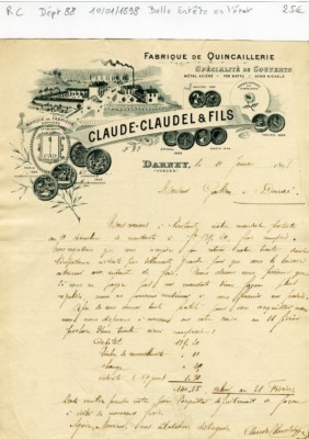 Facture Commerciale Ancienne De 1910 - Fabricant De Boutons, Paris Xème