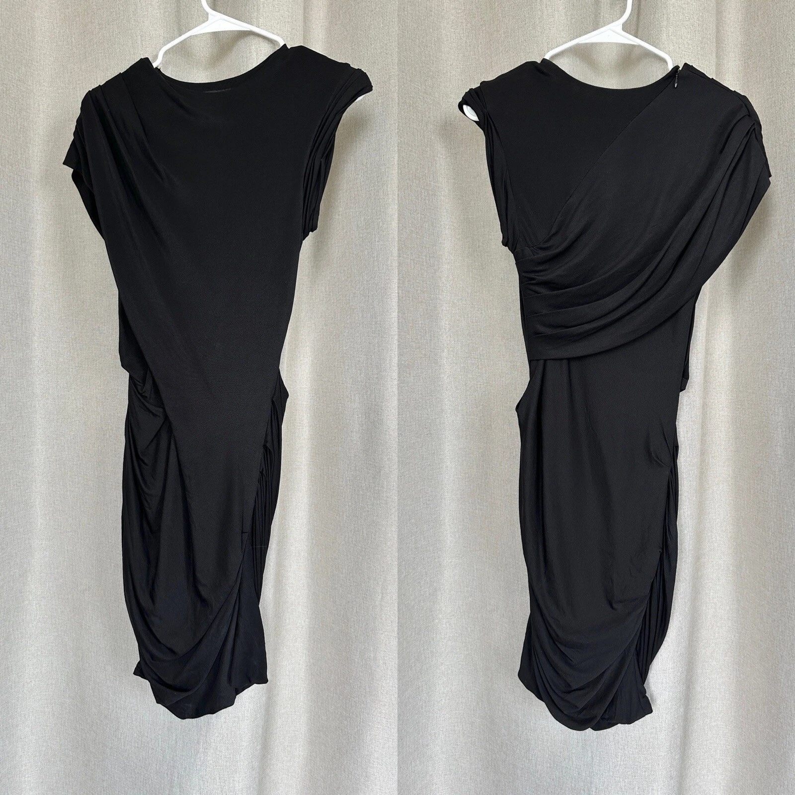 Mini Abito Alexander Wang Dea Nera Arrugginito Drappeggiato S (6)