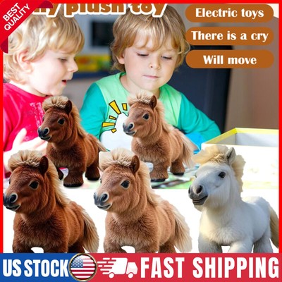 Realistic Robot Pony Horse Interactive Realistic Walking Waging Tail Robot Toys
