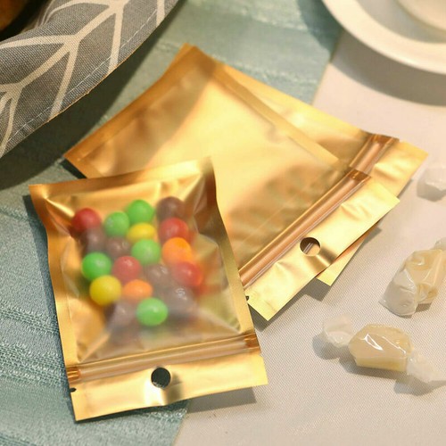 Gold Klar Druckverschlussbeutel ZIP Beutel Hitze Versiegelt Mylar Folie Beutel - Bild 5 von 12