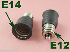 US E12 a Europa E14 Candelabro Base Enchufe Bombilla LED Lámpara Adaptador Soporte