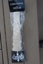 NIP BEIGE VATICAN HOMES DECORATIVE CHANDELIER CHAIN LAMP CORDS COVER 6'X3"