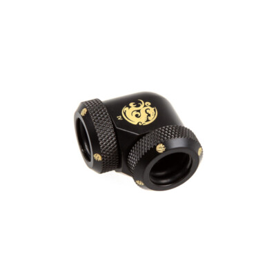 Bitspower Multi-Link Adapter 90 Grad für 2x 12mm AD - Carbon Black
