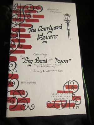 1953 THE COURTYARD PLAYERS PROGRAM  THE NEW PLAYHOUSE DALLAS, TEXAS BBA-41