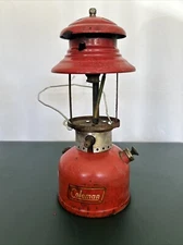 Coleman Model 200A Vtg 4 - 55 Camp Lantern, No Globe, For Parts Untested