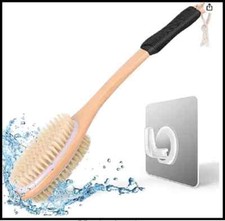 KIPRITII Ergonomically Back Scrubber for Shower - Double-Sided Back Brush Long