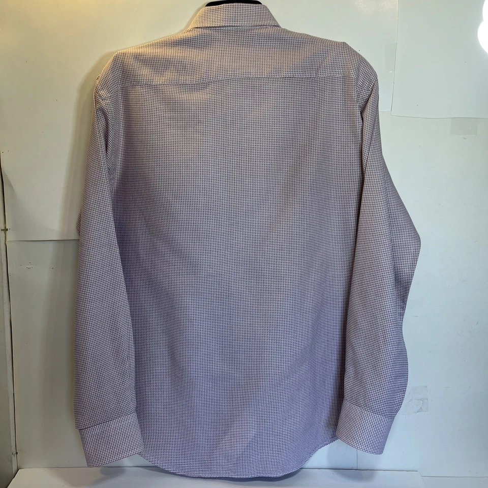 Camisa Armani Collezioni Para Hombre Talla M 15.5/39 Rosa Purpúreo Botón Delantero Foto 4 de 4