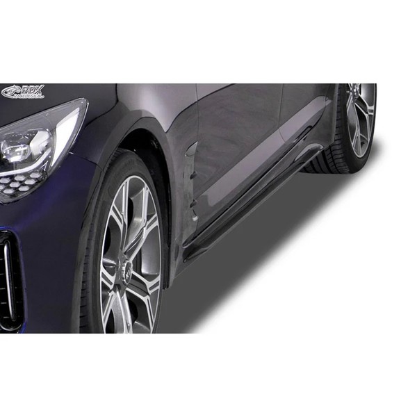 RDX Seitenschweller 'Slim' FüR Kia Stinger CK 2018- ABS Schwarz 2Er-Set TÜV-image