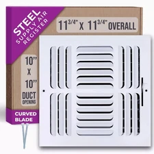 Fixed Curved Blade Air Supply Diffuser Vent Cover Grill