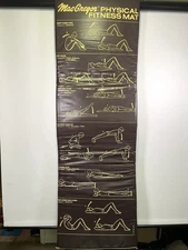 Vintage 80s MacGregor Physical Fitness Exercise Mat Workout Retro Gym Brown