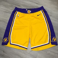 Team Issue Los Angeles Lakers Nike Shorts 44 +2 Jersey Authentic Pro Cut Game