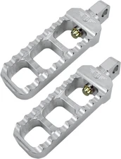 Joker Machine Adjustable Serrated Narrow Footpegs - Clear Anodized 08-61-1