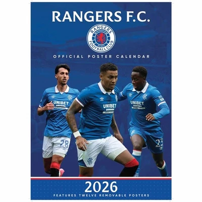 PYRAMID INTERNATIONAL Rangers FC A3 Calendar 2026 - Football - Month To View