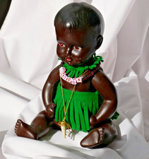 CELLBA- Puppe   BABY-PUPPE , Afrikaner,  24 1/2  cm Zelluloidpuppe, Spielpuppe,