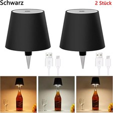 2 Stück LED Flaschenaufsatz Tisch-Lampe Flaschen-Leuchte Deko-Licht Dimmbar DE
