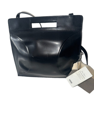 BREE 100% Leather Black Patent Leather Shoulder Bag Purse Made in Germany