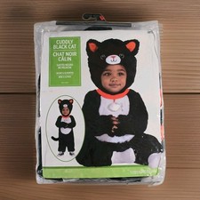 Amscan Cuddly Black Cat Baby Halloween Costume Size 6-12 Months NIP