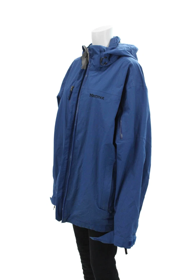 Chaqueta Marmot Unisex Adultos Con Capucha Multi Bolsillo Manga Larga Cremallera Azul Talla XL Foto 2 de 4