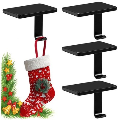 BlissfulTie Christmas Stocking Holders for Mantle Set of 6, Black 