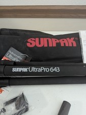 Sunpak UltraPro 643 Carbon Fiber Tripod Complete Case Manual Plate Short Column