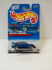 2000 Hot Wheels Pontiac Rageous #119 Blue 3 Spoke Diecast Toy Car