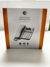 AT&T CL2909 Corded Phone White Speakerphone Caller ID/Call Waiting Open Box
